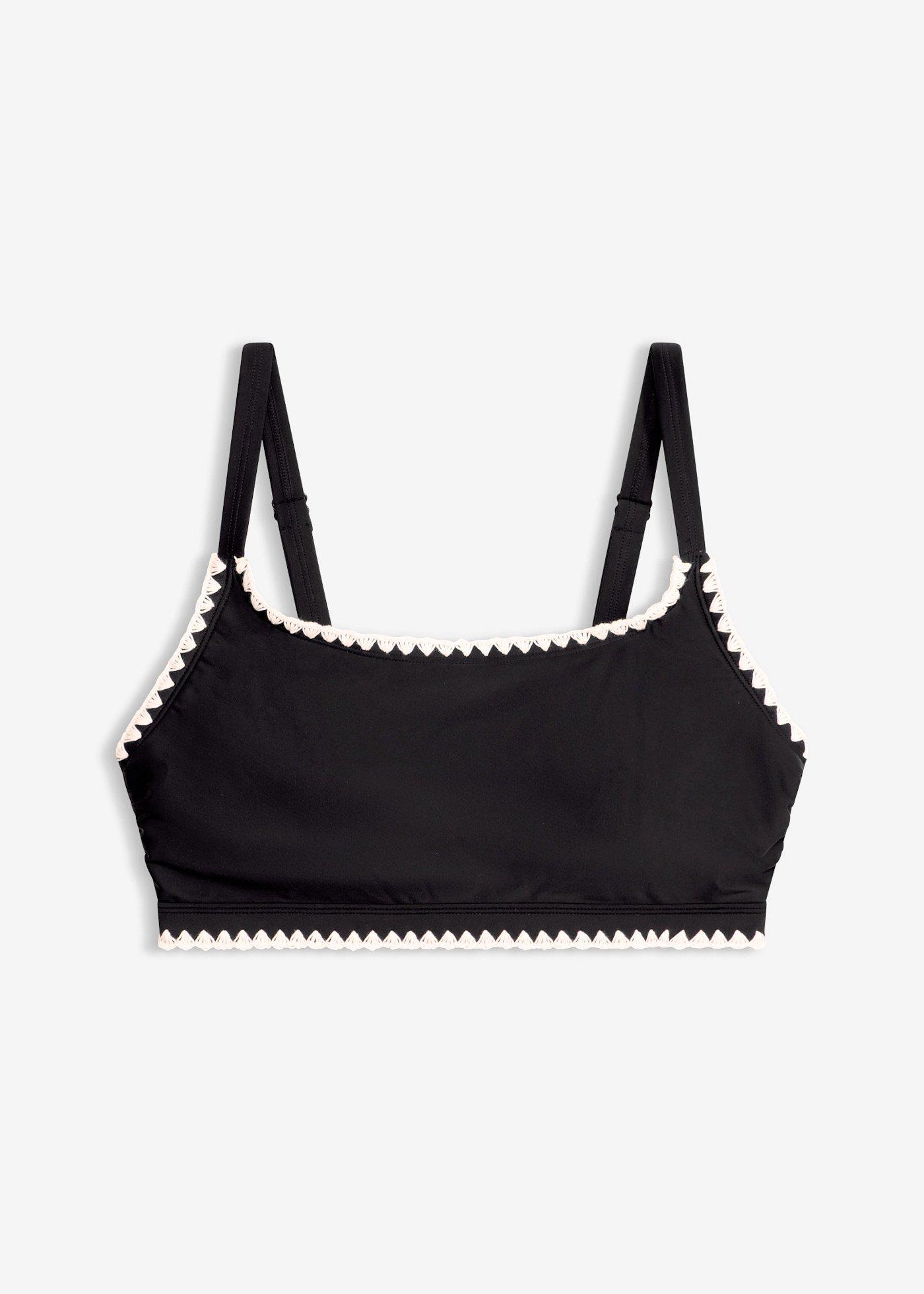 Reggiseno bikini a bustier con ricamo