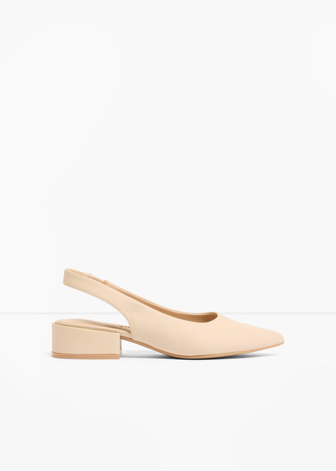 Décolleté slingback con tacco basso