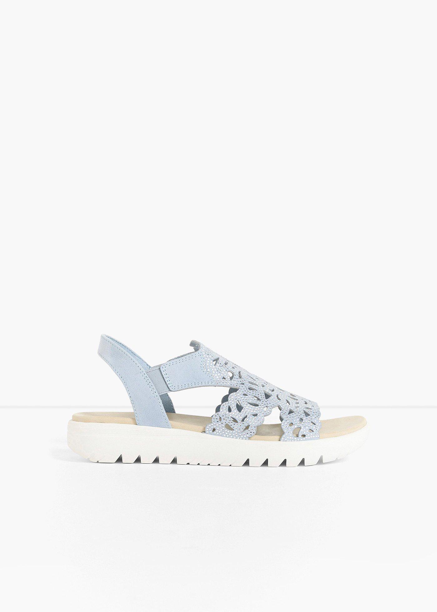 Sandali Marco Tozzi glitterati con tacco e plateau