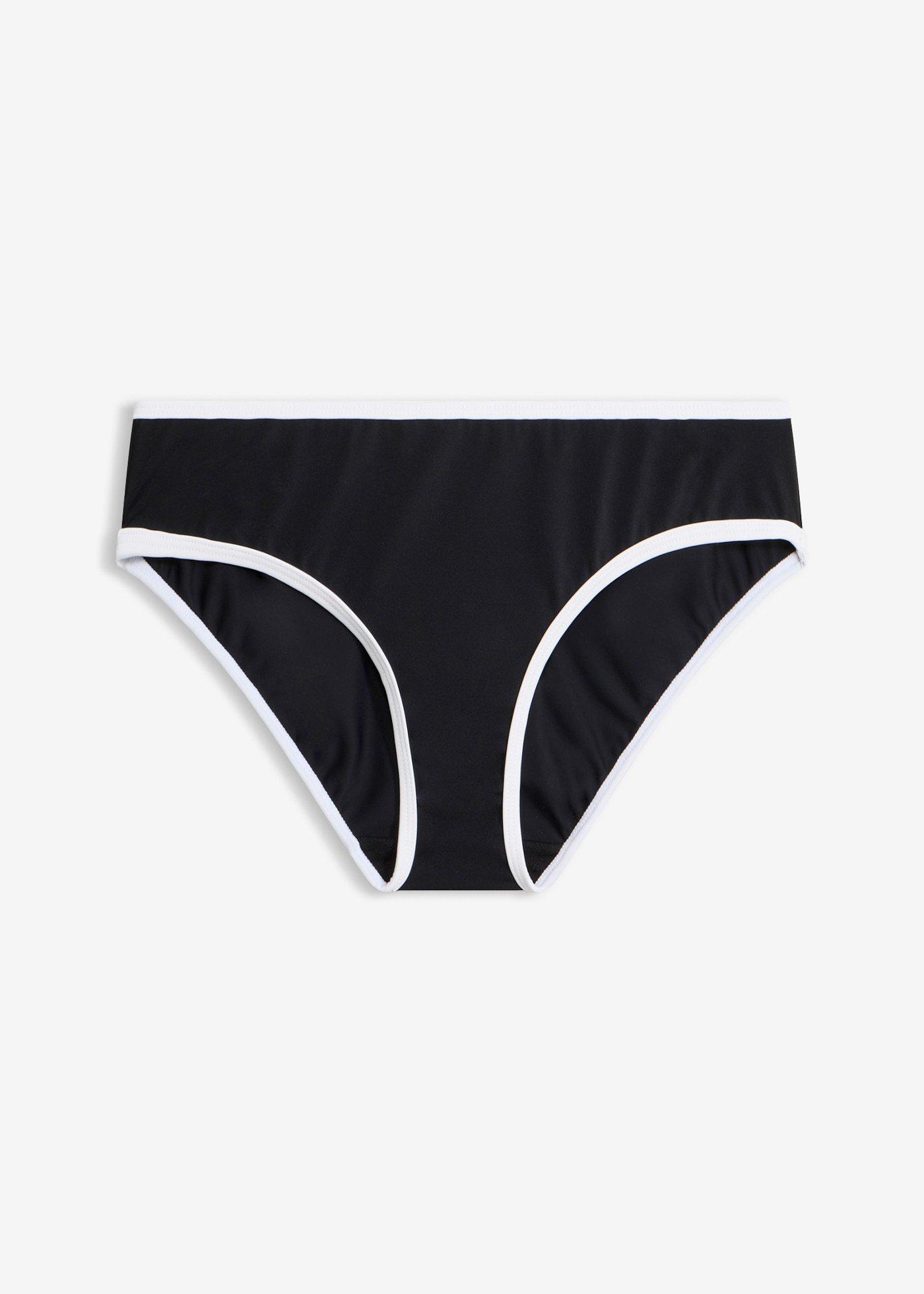 Slip per bikini con bordi a contrasto