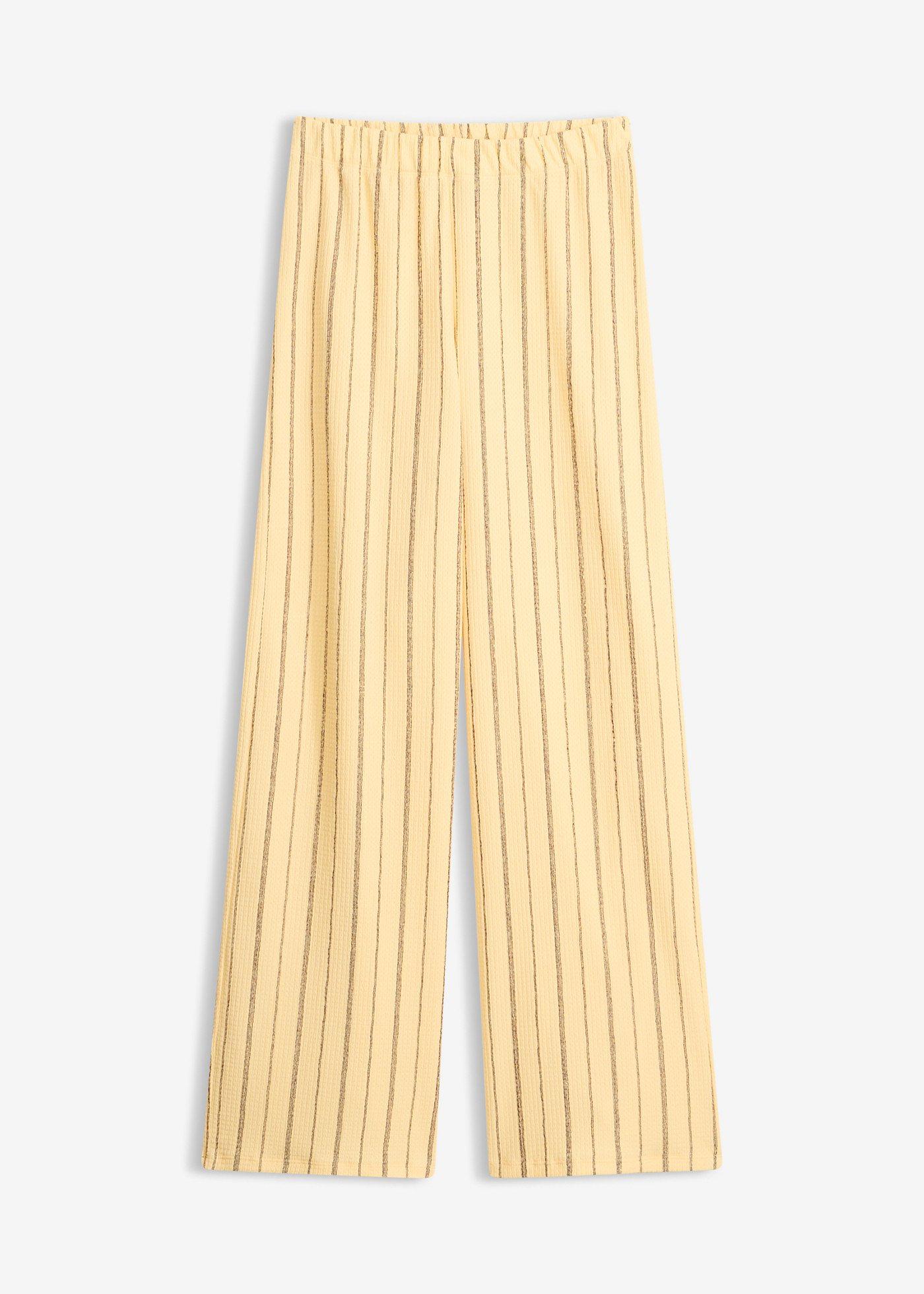 Pantaloni con elastico in vita in jersey strutturato