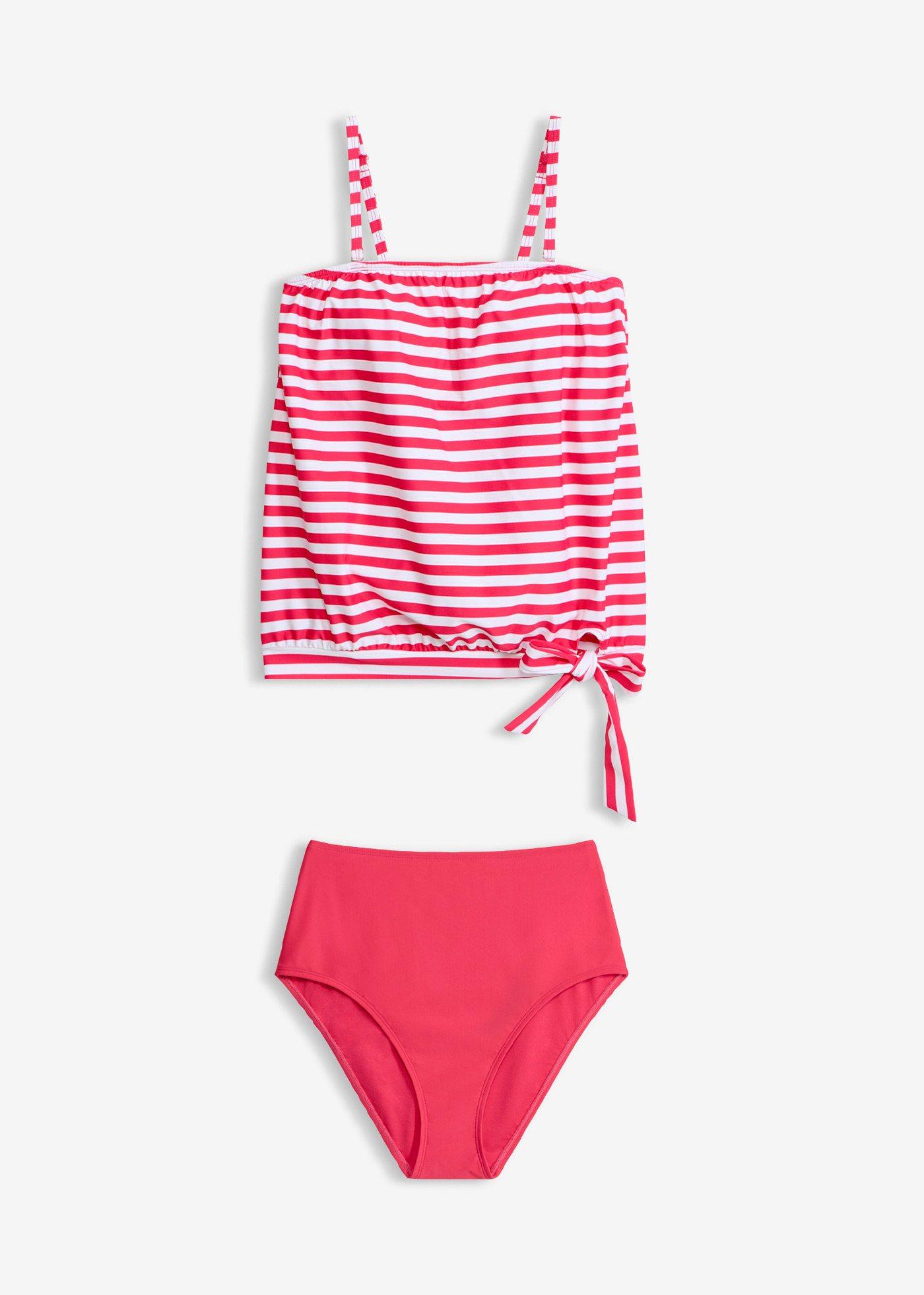 Tankini oversize con spalline staccabili (set 2 pezzi)