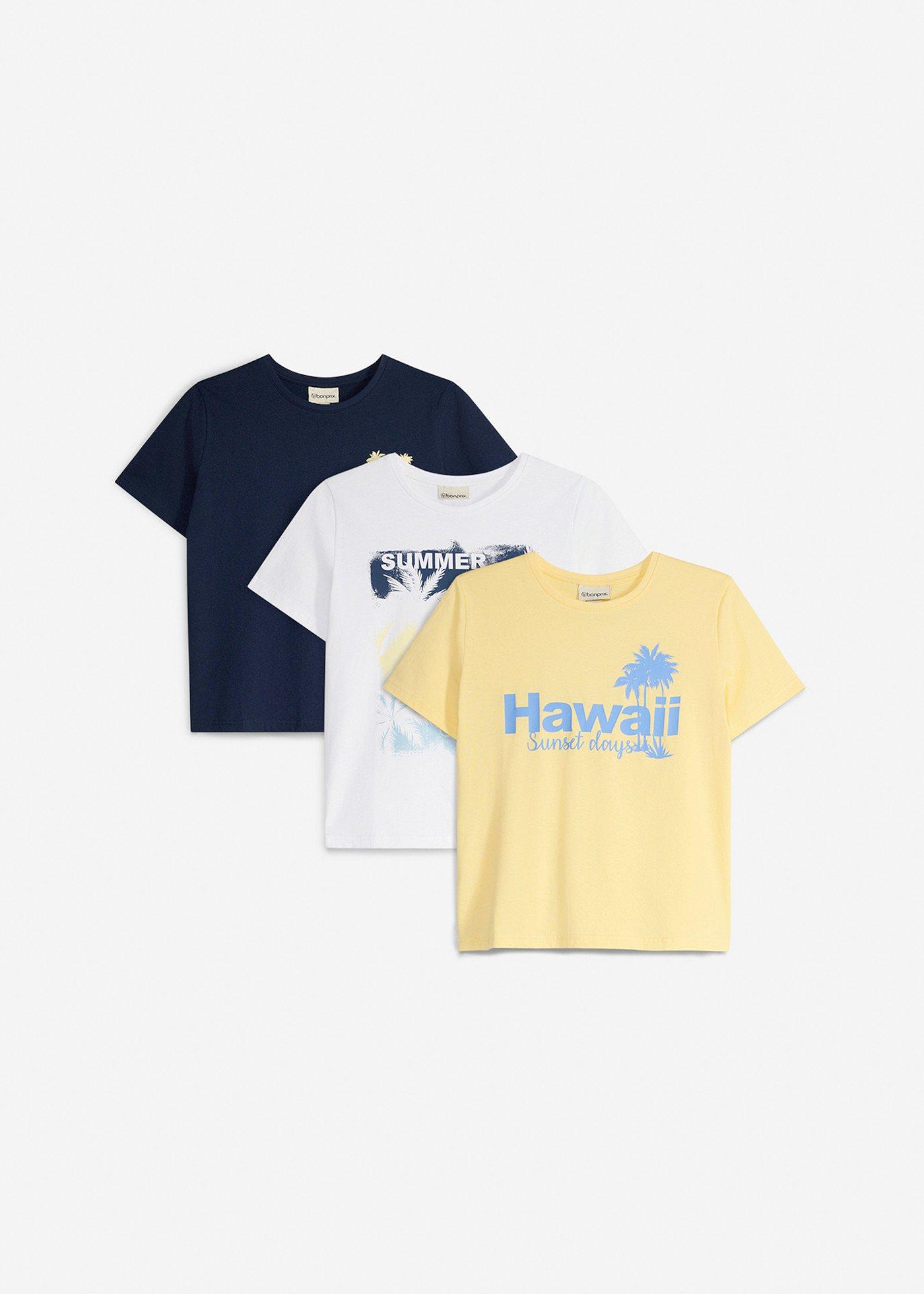 T-shirt in puro cotone biologico (pacco da 3)