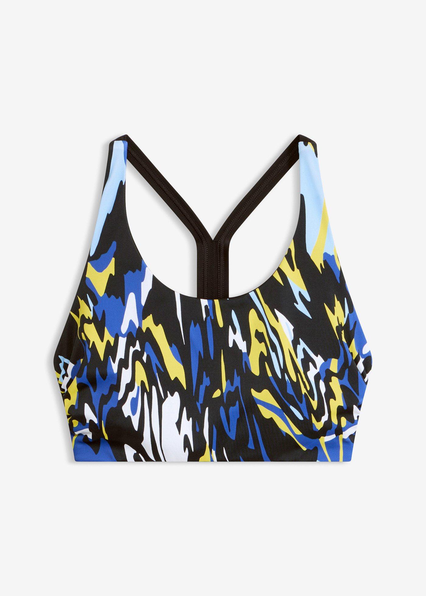 Reggiseno bikini a bustier sportivo in materiale ad asciugatura rapida