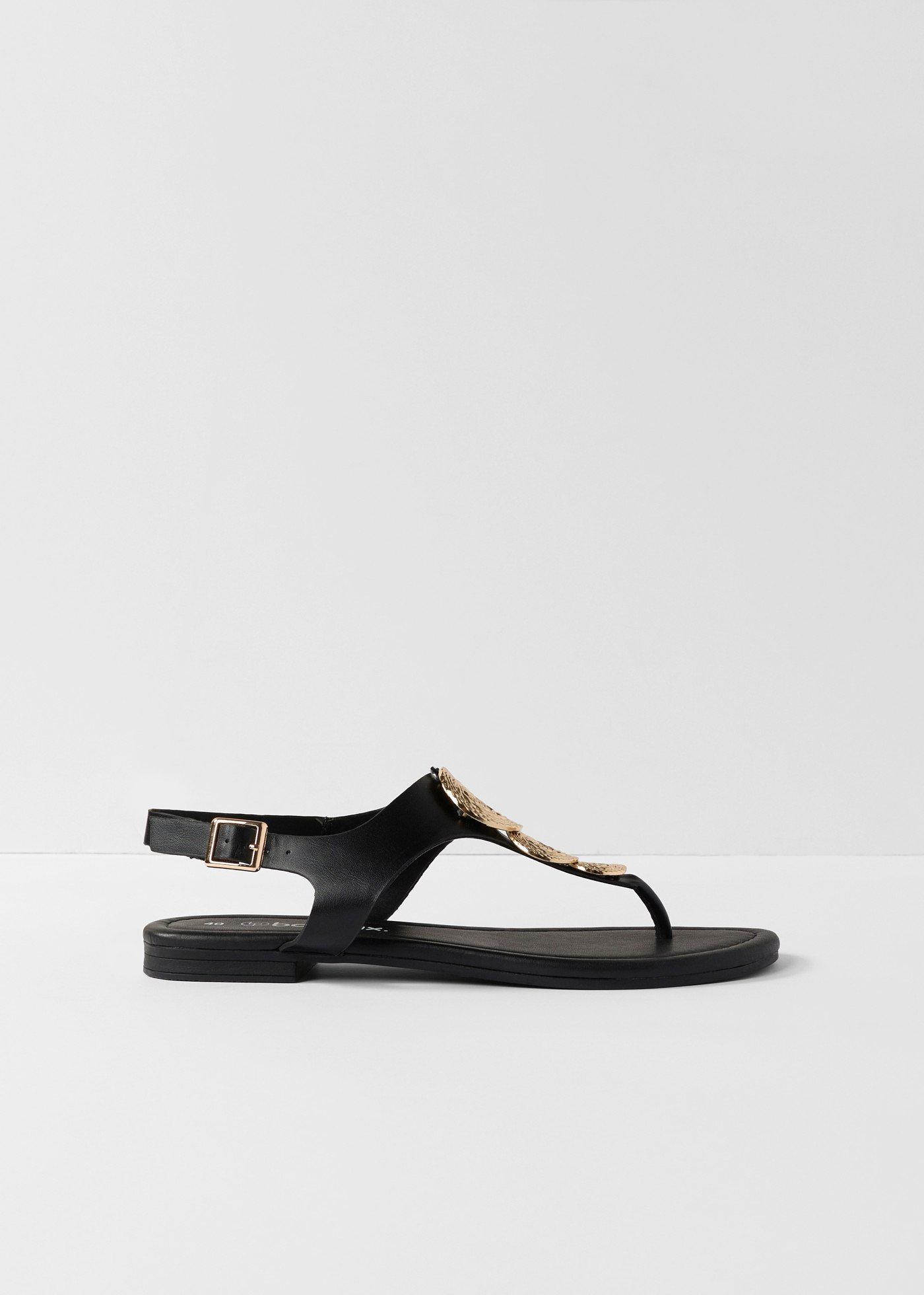 Sandali infradito con dettagli metallizzati
