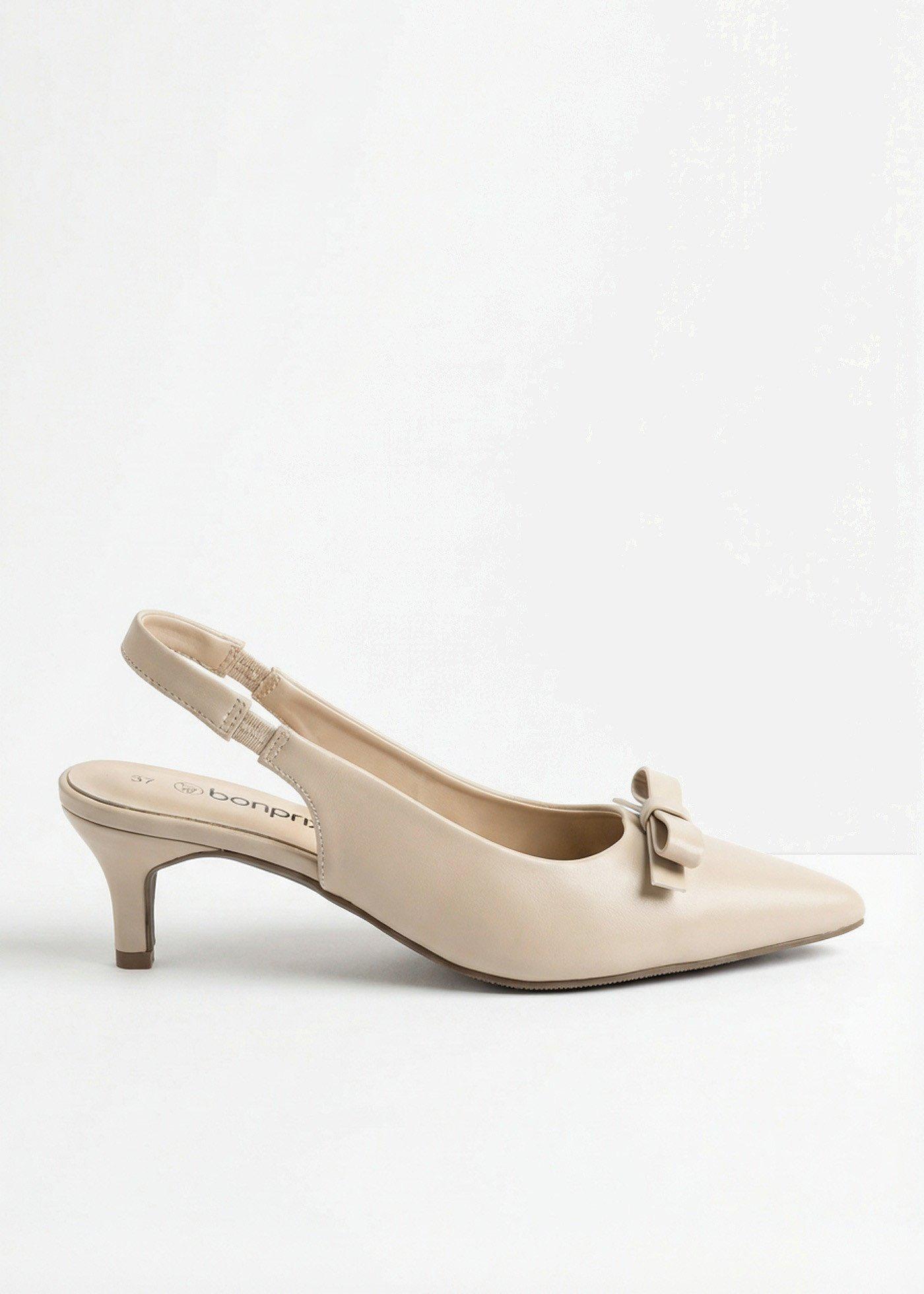 Décolleté slingback con fiocco