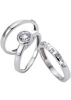 Anelli con zirconia (set 3 pezzi), bpc bonprix collection