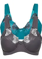 Reggiseno minimizer con ferretto  e poliammide riciclata (pacco da 2), bonprix