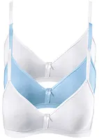 Reggiseno senza ferretto con cotone biologico (pacco da 3), bonprix