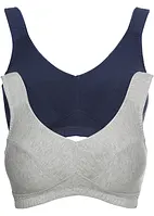 Reggiseno senza ferretto  con cotone biologico (pacco da 2), bonprix