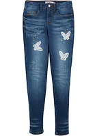 Jeans con farfalle applicate, bonprix