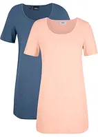 T-shirt lunga basic (pacco da 2), bonprix