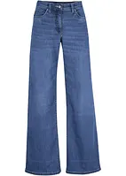 Jeans elasticizzati wide leg, a vita media, bonprix