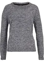 Maglione melange con scollo rotondo, bonprix