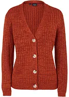 Cardigan a maglia grezza con cotone riciclato, bonprix