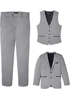 Completo con poliestere riciclato (3 pezzi) giacca, pantaloni, gilet, bonprix