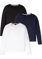 Maglia a maniche lunghe (pacco da 3), bonprix