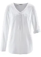 Blusa a maniche lunghe con scollo a V, bonprix