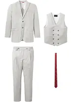 Completo (4 pezzi) giacca, pantaloni, gilet, cravatta, bonprix