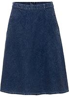Bellissima gonna di jeans con tasche laterali - Blu scuro denim