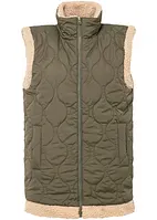 Gilet trapuntato double-face con pelliccia sintetica, bonprix