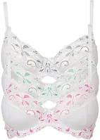 Reggiseno con ferretto (pacco da 3) con poliammide riciclata, bonprix