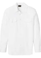 Camicia a maniche lunghe arrotolabili in misto lino, bonprix