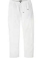 Pantaloni chino in misto lino con elastico in vita, straight, bonprix