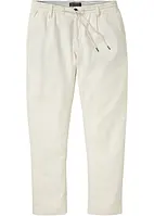 Pantaloni chino in misto lino con elastico in vita loose fit, straight, bonprix