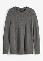 Maglione a girocollo con taglio comfort e cotone, bonprix