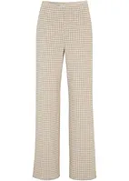 Pantaloni elasticizzati pied-de-poule, wide leg, bonprix