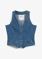 Gilet in jeans elasticizzato, bonprix