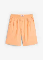 Shorts ampi in misto lino con pinces e cinta comoda a vita alta, bonprix