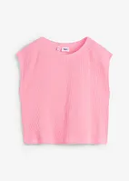 T-shirt boxy in jersey alveolare di cotone, bpc bonprix collection