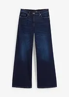 Jeans elasticizzati wide leg, a vita media, bonprix