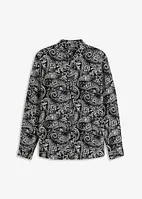 Camicia a maniche lunghe in fantasia paisley, slim fit, bonprix