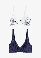 Reggiseno con ferretto e poliammide riciclata (pacco da 2), bonprix