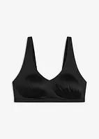 Bralette imbottita senza ferretto in materiale lucido, bonprix