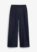 Pantaloni larghi in jersey con effetto denim, bonprix