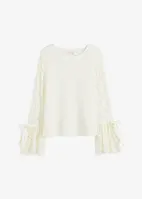 Maglia a maniche lunghe con pizzo, bonprix