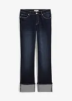 Jeans straight con cinta comoda, vita media, bonprix