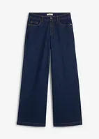 Jeans wide leg, a vita media, bonprix