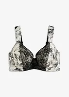 Reggiseno con coppe preformate, ferretto e materiale lucido, bonprix