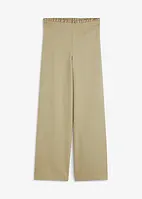 Pantaloni a palazzo effetto lino con elastico in vita, bonprix