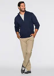 Felpa con zip a collo dritto, bonprix