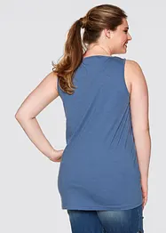 Top lungo in cotone con pizzo, bonprix