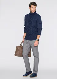 Maglione a collo alto con lavorazione a trecce, bonprix