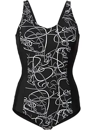 Costume intero con scollatura a V e effetto modellante leggero, bonprix