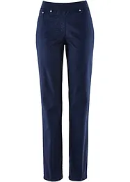 Pantaloni in cotone con elastico in vita e cinta comoda, straight, bonprix