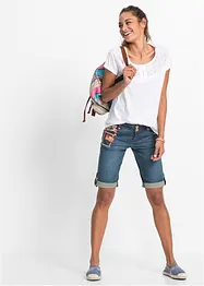 Shorts di jeans, a vita media, bonprix